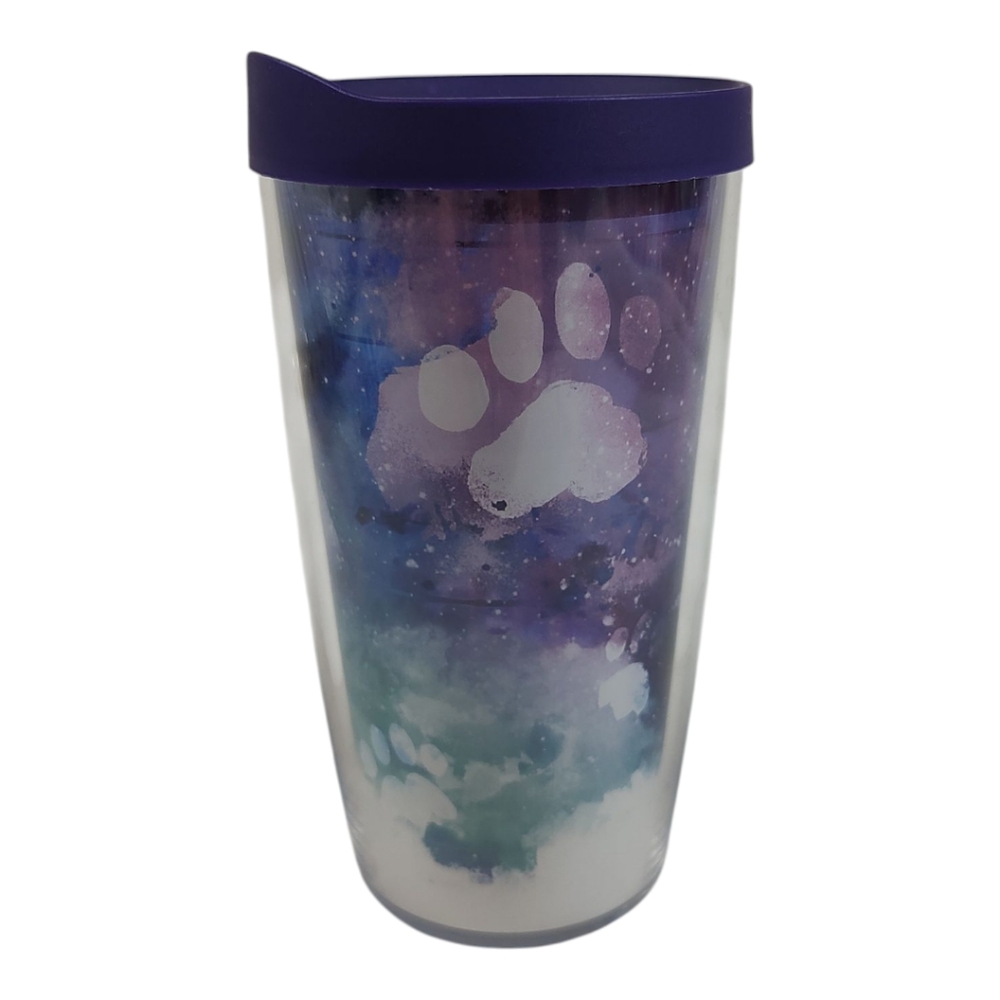 Tervis Purple Paw Print 16oz Tumbler with Lid